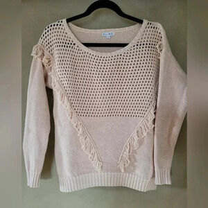 Kling | European 100% Cotton Ruffle Detail Sweater, Ptp 22''